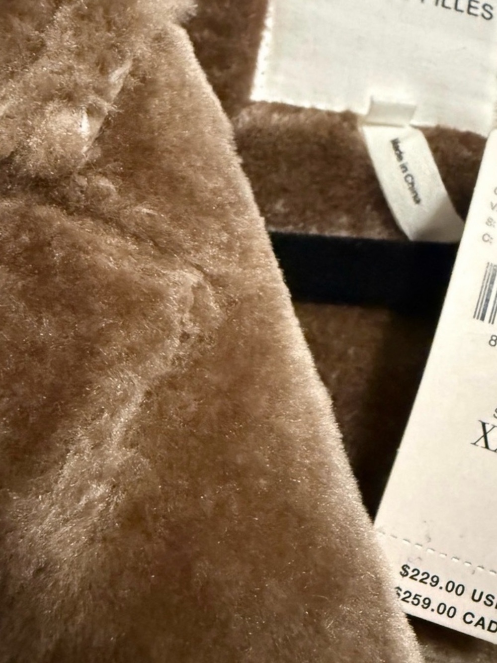 NWT Anthropologie Taupe Shearling-Lined Aviator Jacket - Women's Coat - Picture 3 of 4